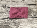 Turban Stirnband orchidee - 100% Merinowolle